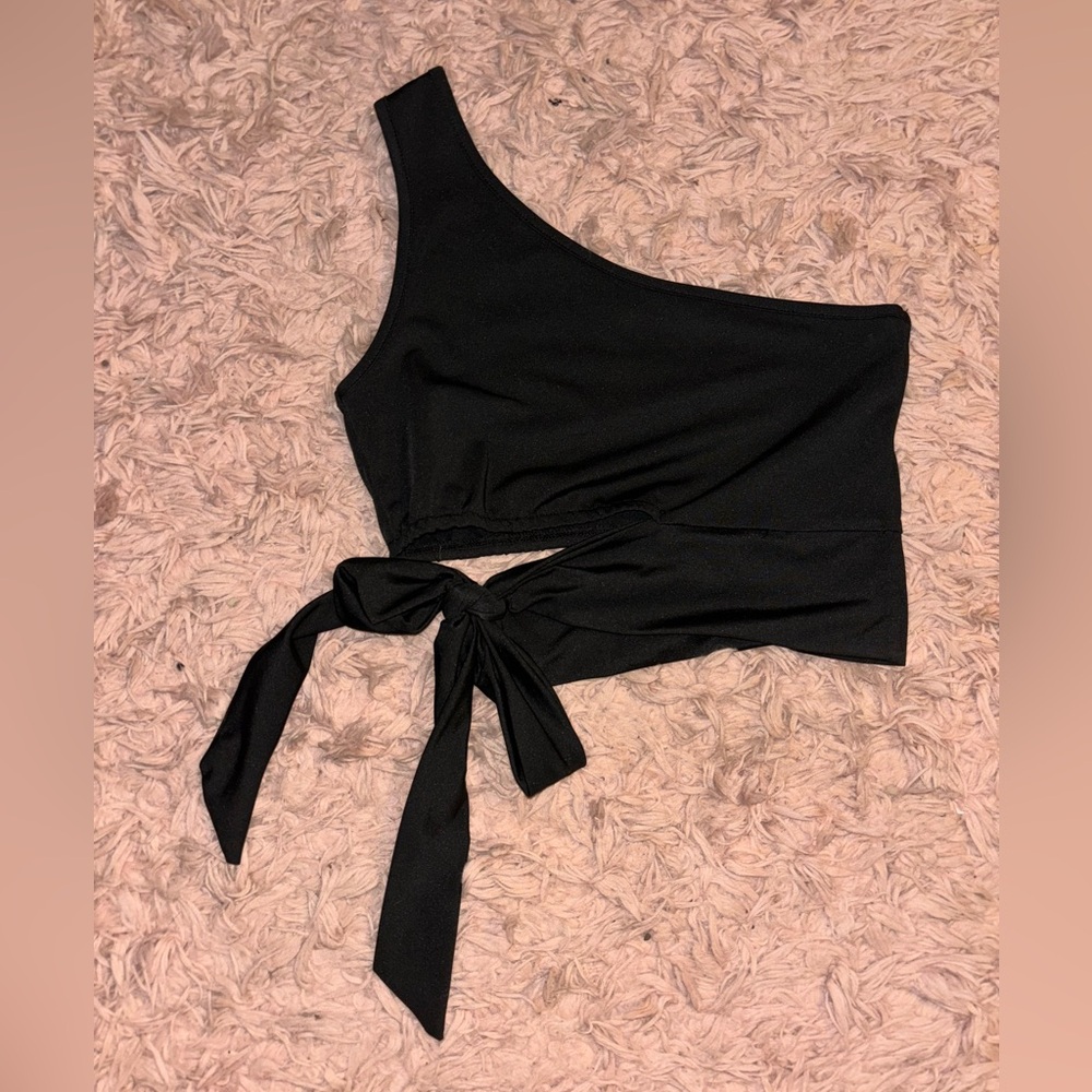 ROMWE black top with tie bow